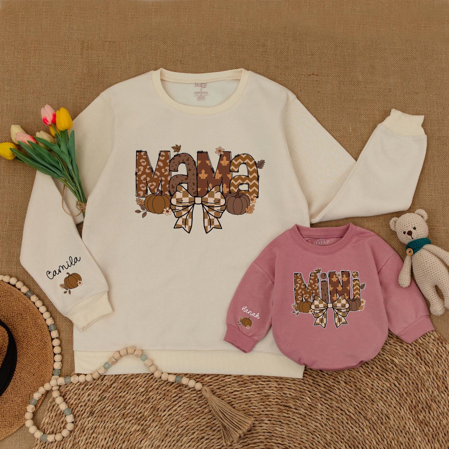 Matching Family Pumpkin Sweatshirts: Mommy and Me Fall Outfits