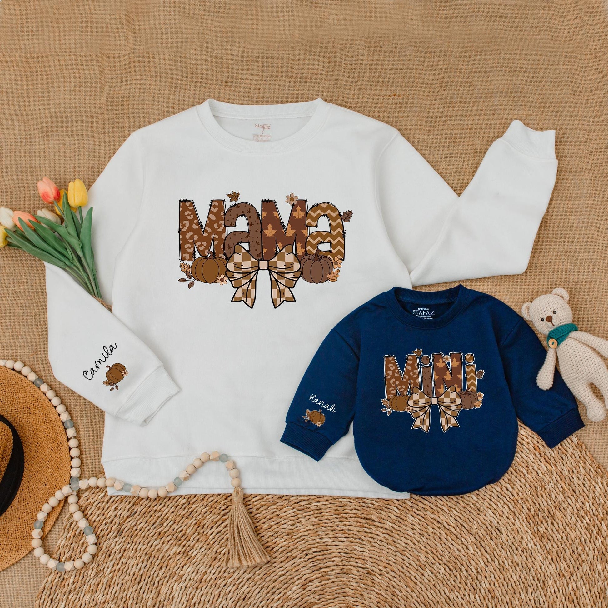 Matching Family Pumpkin Sweatshirts: Mommy and Me Fall Outfits