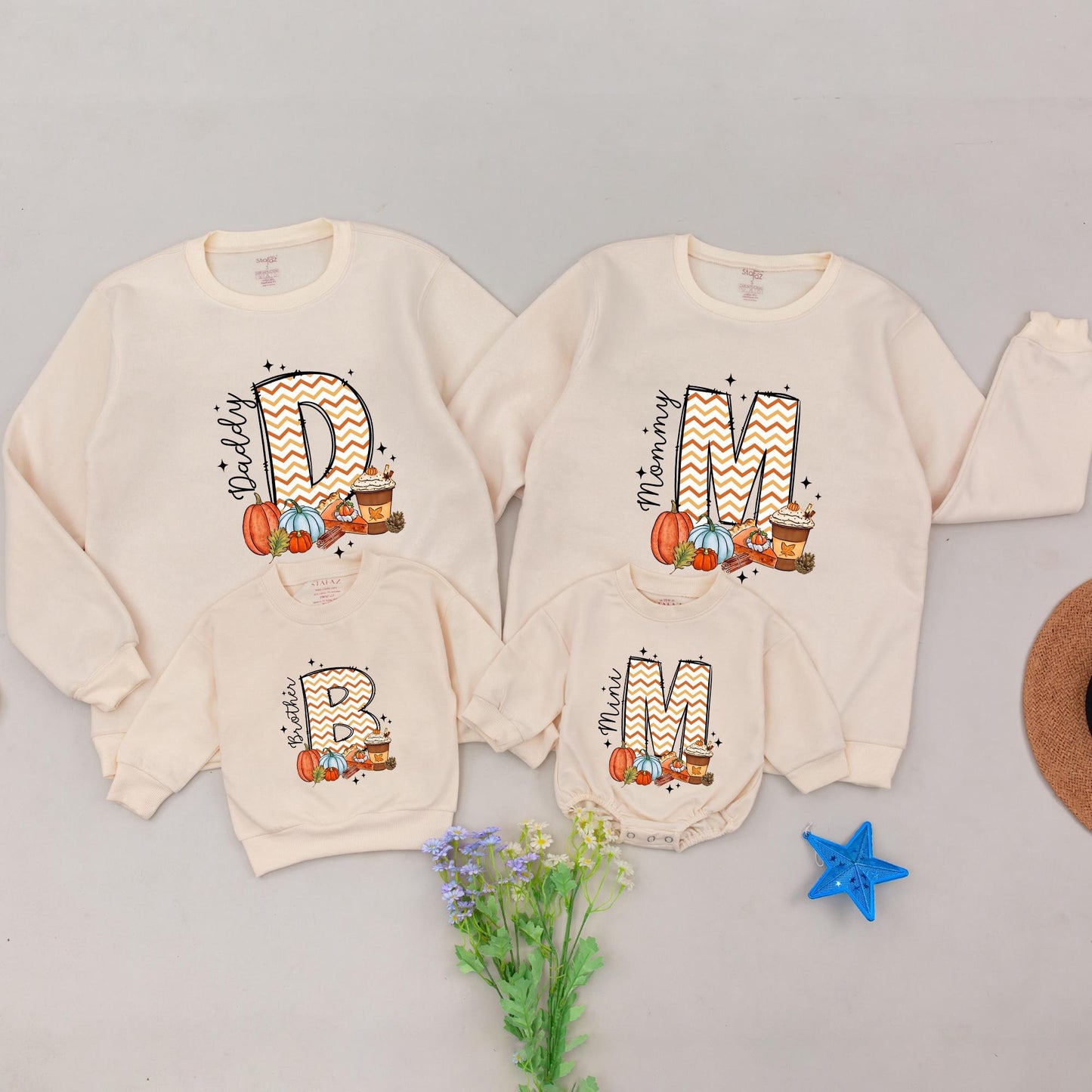 Mama & Mini Personalized Pumpkin Sweatshirts - Fall Family Matching