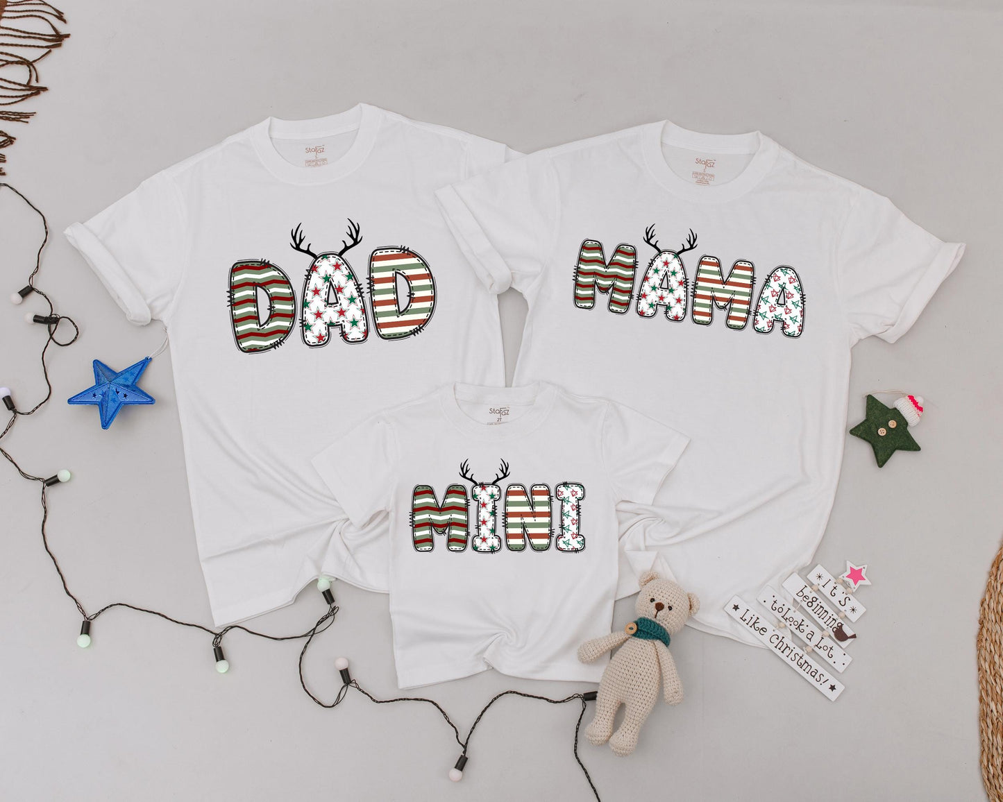 Matching Reindeer Christmas Shirts: Personalized Family Fun Tee