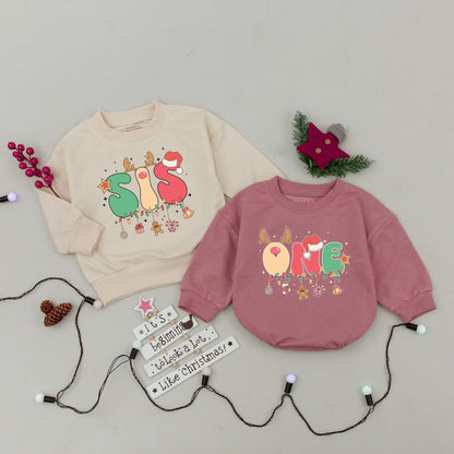 Family Christmas Sweaters & Baby's 1st Romper - Trendy Festive Gift