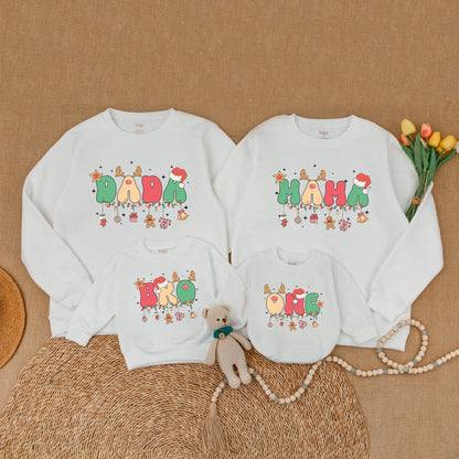 Family Christmas Sweaters & Baby's 1st Romper - Trendy Festive Gift