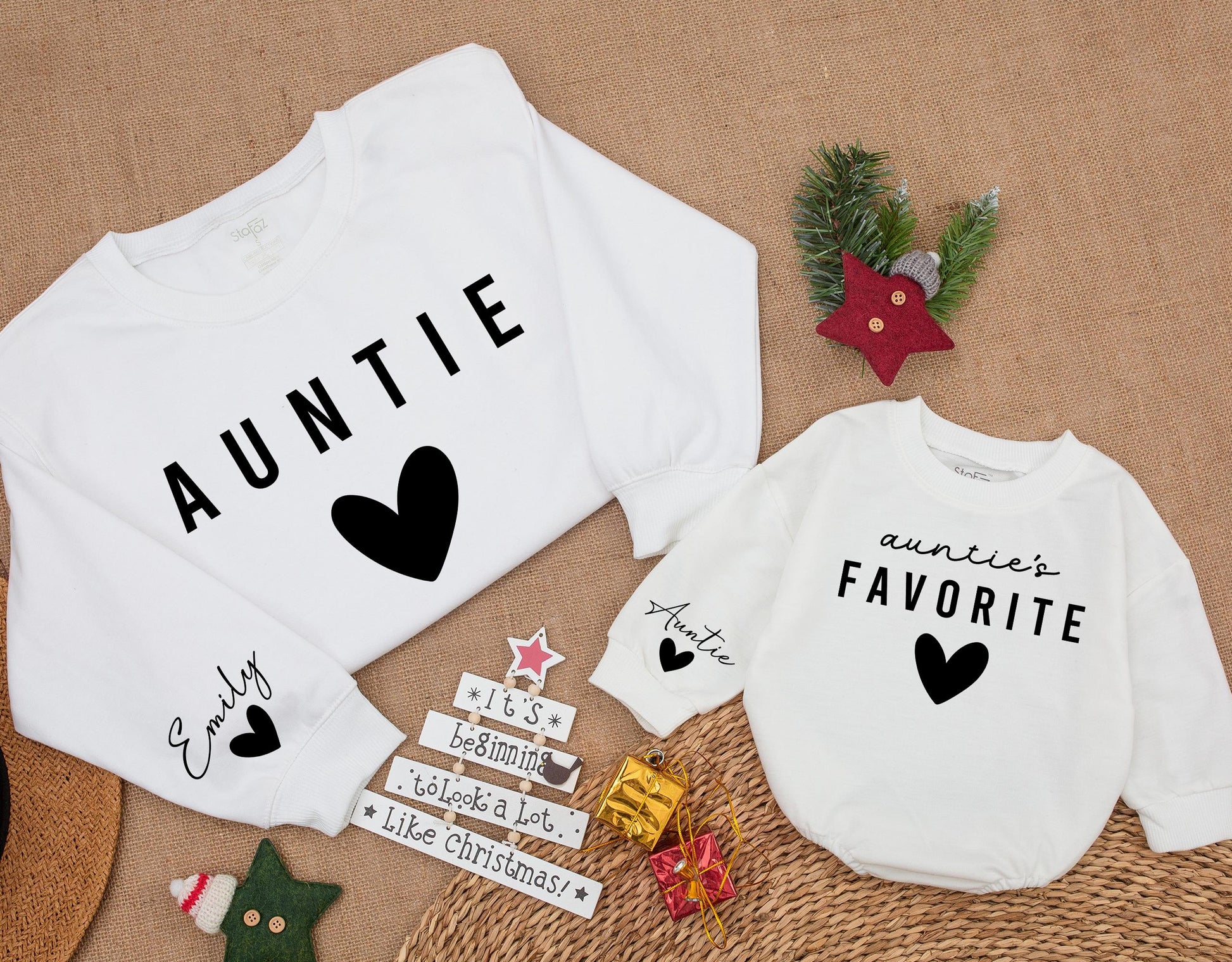 Auntie & Me Custom Sweatshirt: Perfect Gift for Aunt, Niece, Nephew