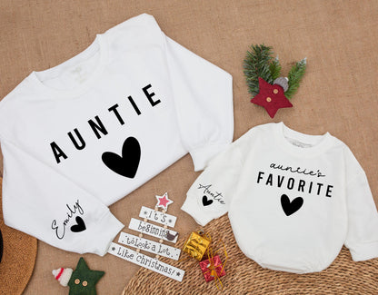 Auntie & Me Custom Sweatshirt: Perfect Gift for Aunt, Niece, Nephew