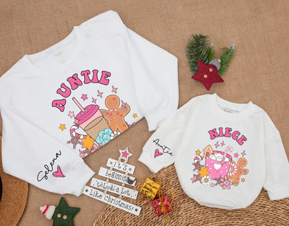 Aunt and Niece Personalized Xmas Sweater – Perfect Holiday Gift