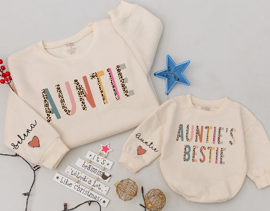 Auntie & Mini Matching Leopard Sweaters – Perfect Christmas Gift