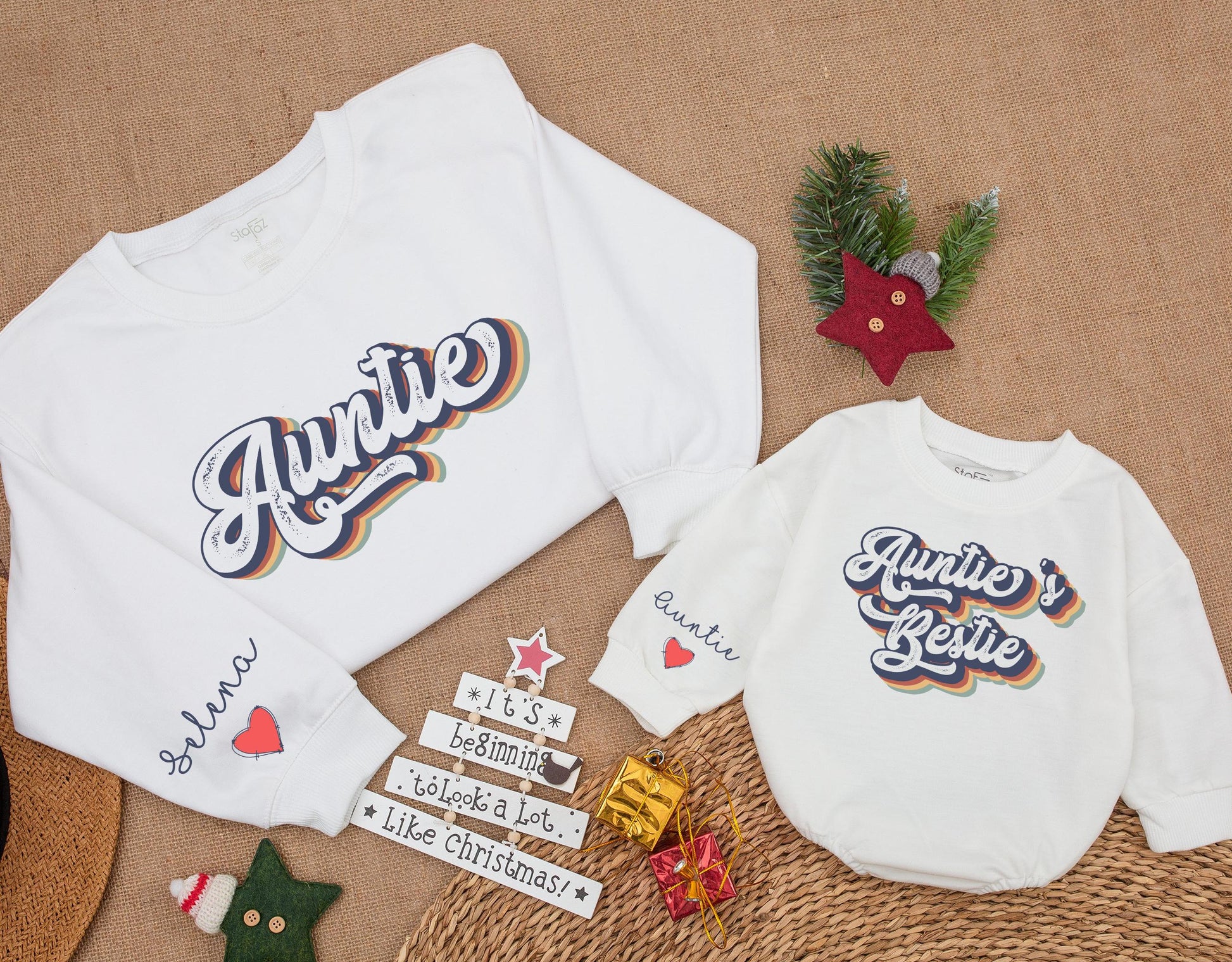 Matching Auntie & Me Sweatshirts - Custom Gifts for Niece & Nephew  