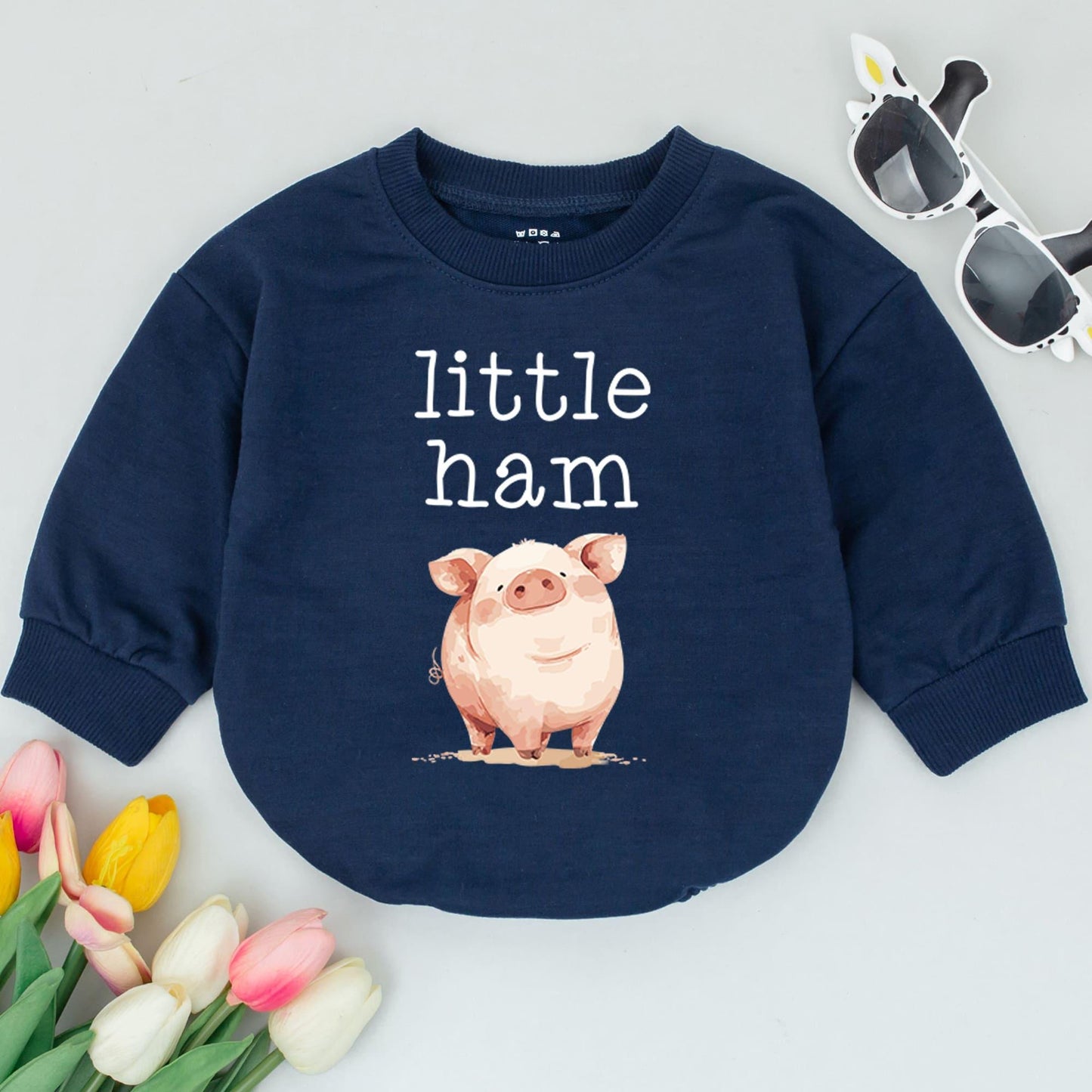 Piggy Baby Romper, Funny Outfit for Baby Shower & Gender Reveal