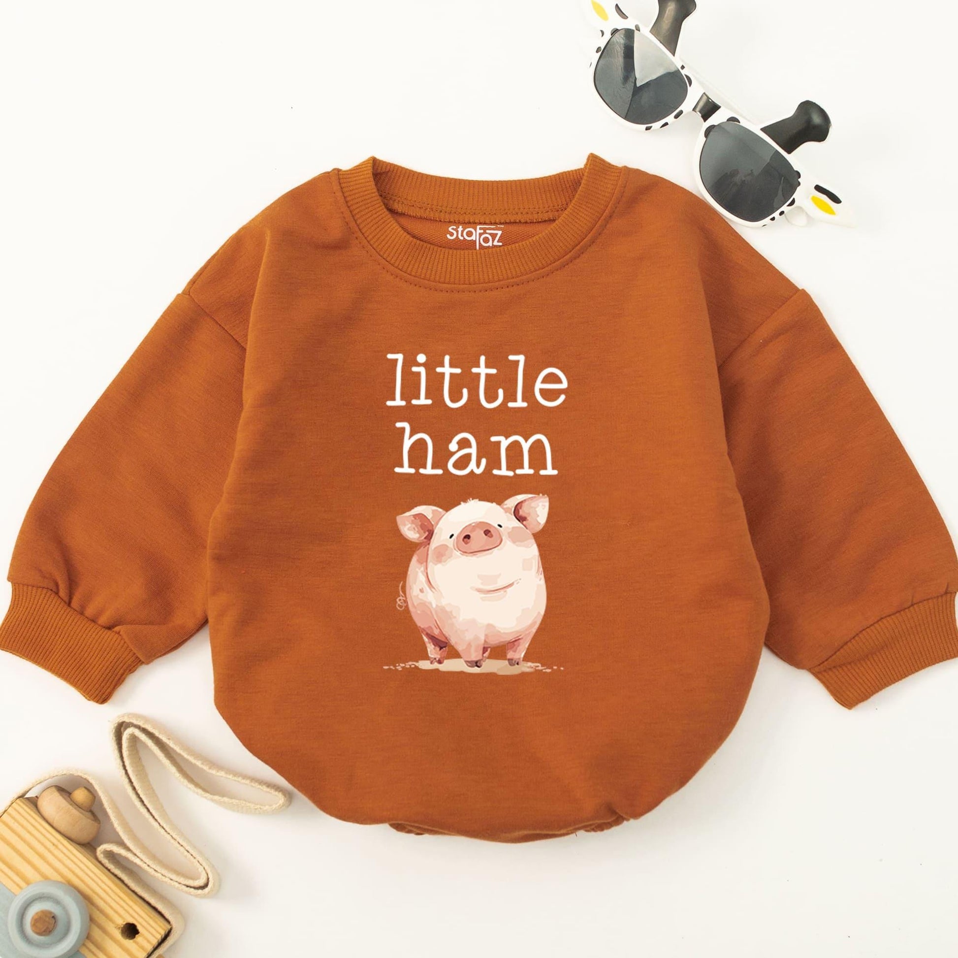 Piggy Baby Romper, Funny Outfit for Baby Shower & Gender Reveal