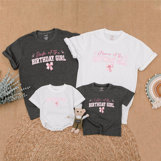 Pink Bow 1st Birthday Family Set: Mommy & Baby Matching Outfits