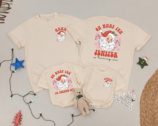 Vintage Santa Baby's First Christmas Shirt - Family Matching Outfit