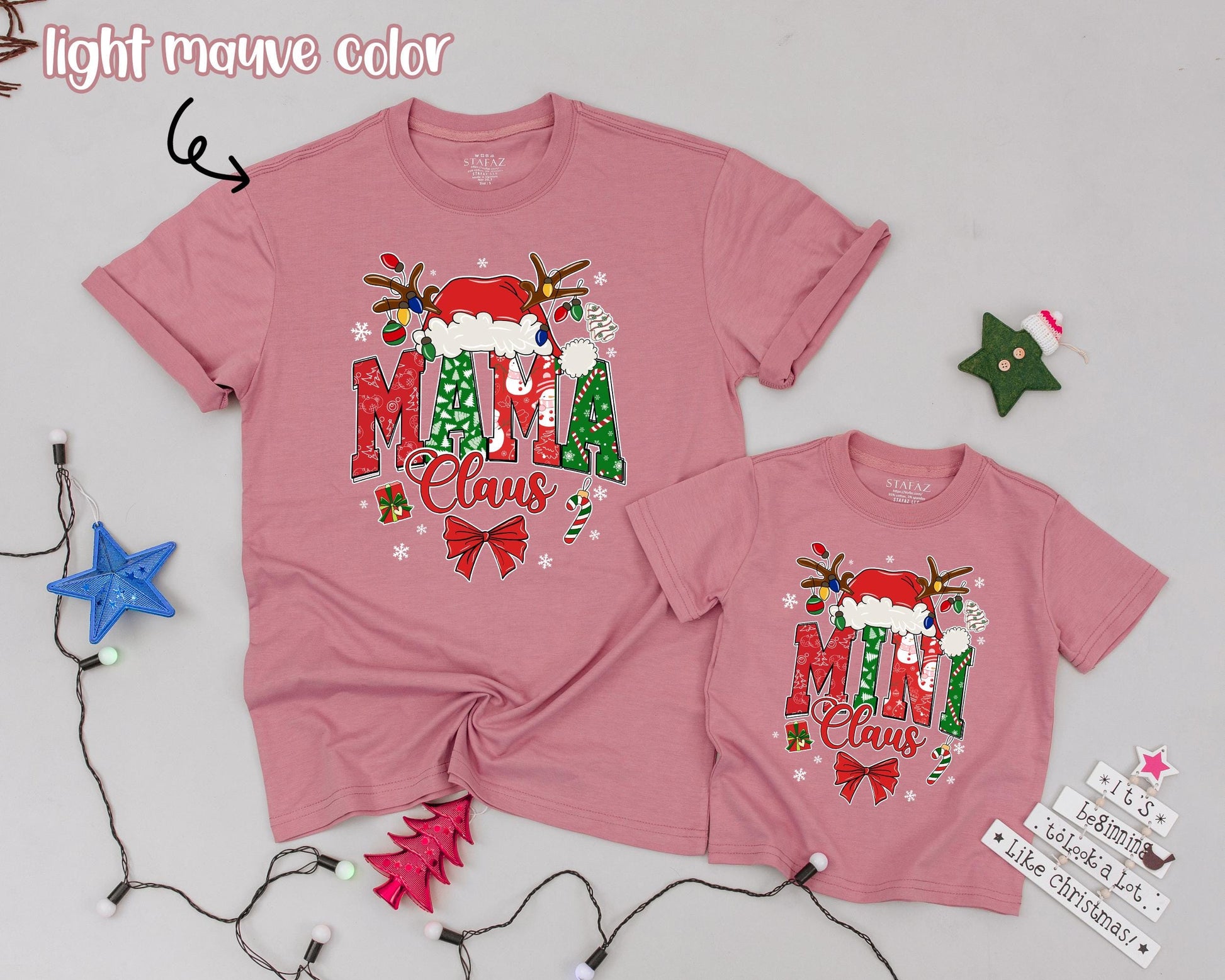 Matching Vintage Christmas Shirts - Personalized Family Claus Tees
