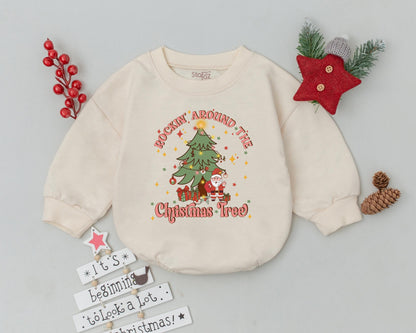 Festive Baby Romper - Christmas Outfit, Newborn Bodysuit Gift