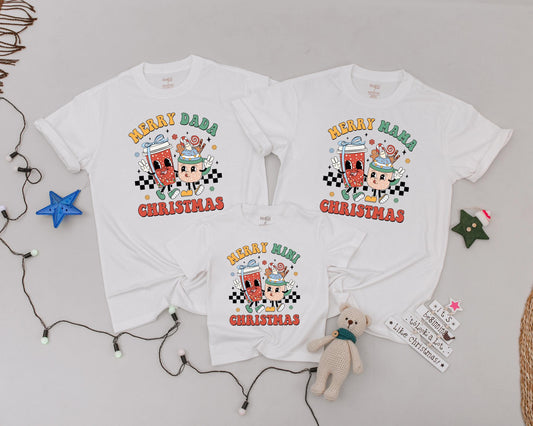 Family Matching Christmas Tees, Personalized Outfits, Mommy & Me