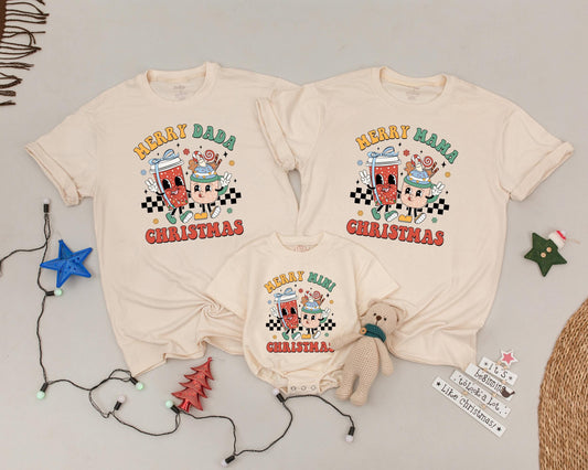 Family Matching Christmas Tees, Personalized Outfits, Mommy & Me