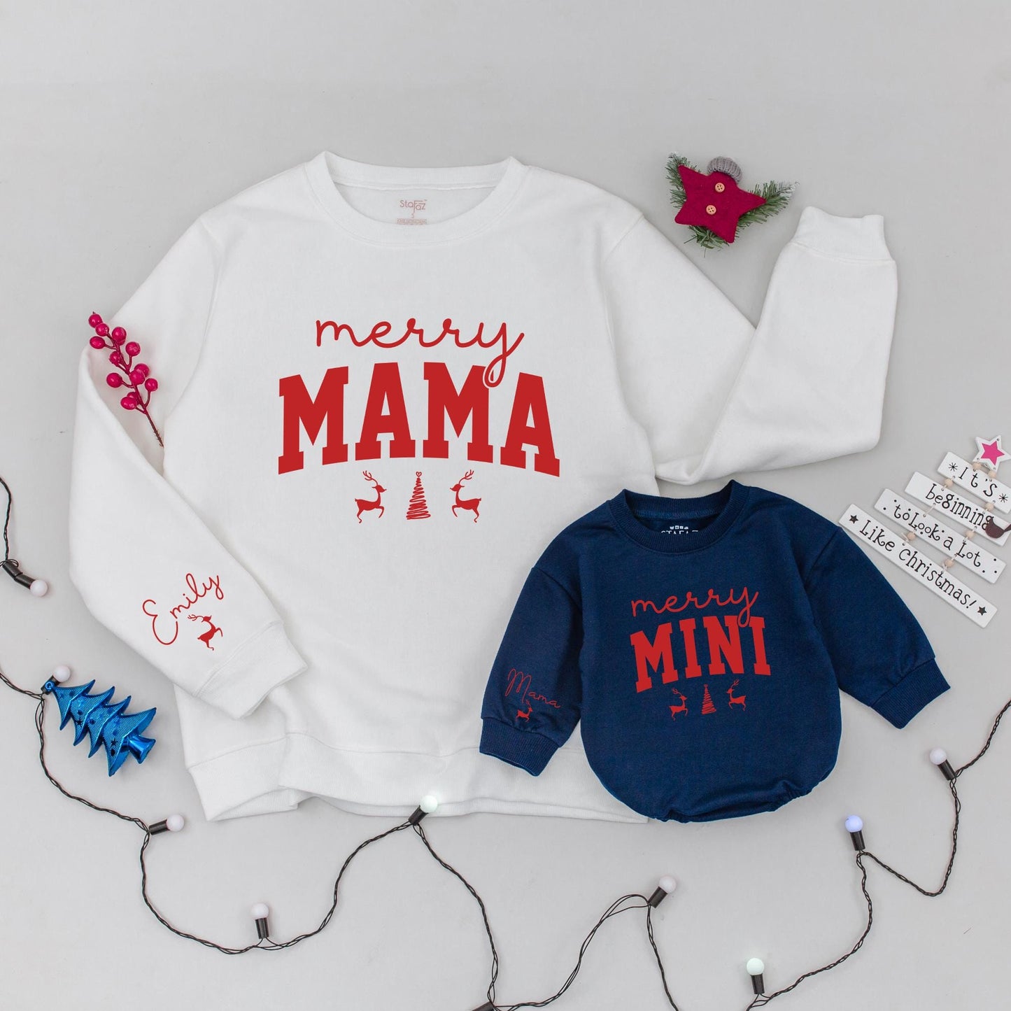 Matching Family Christmas Sweaters: Trendy Mama and Mini Outfits