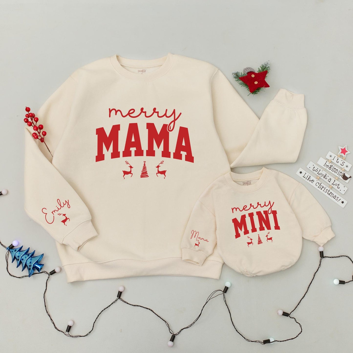 Matching Family Christmas Sweaters: Trendy Mama and Mini Outfits