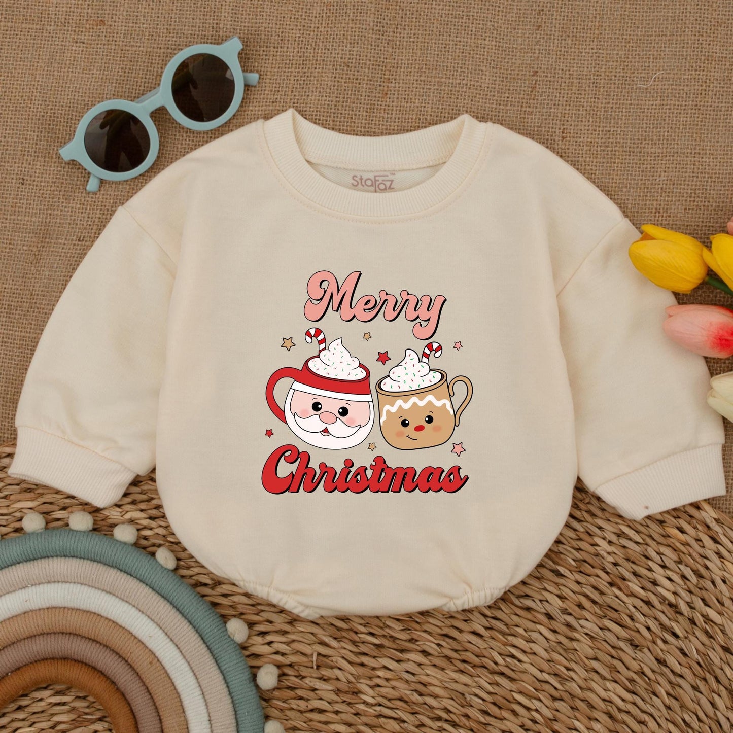 Vintage Christmas Baby Romper | Cute 1st Xmas Outfit & Gift