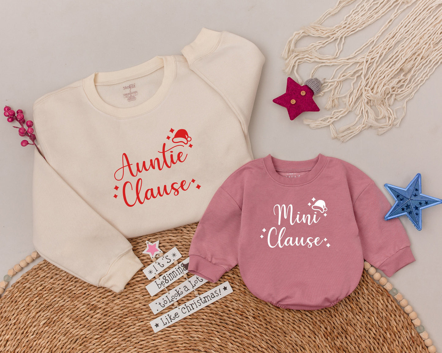 Auntie & Baby Matching Christmas Sweaters: Perfect Holiday Gifts!