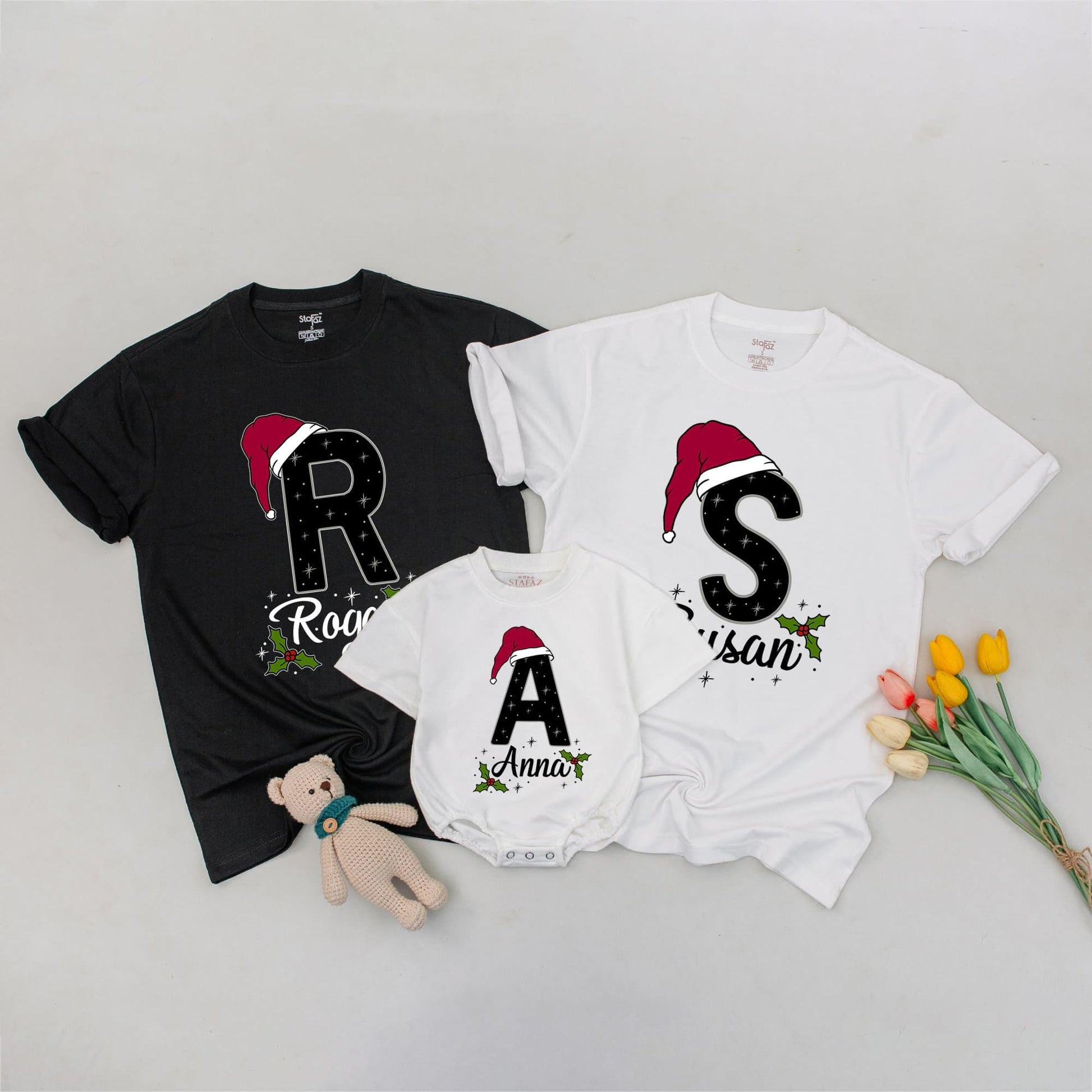 Matching Family Christmas Shirts: Personalized Holiday Tees with Names