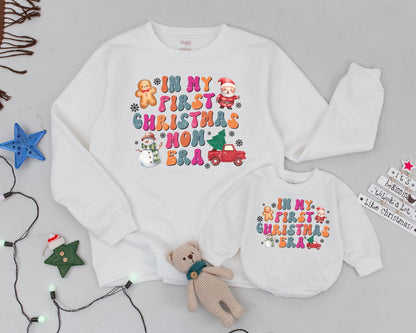 Personalized Retro Christmas Sweatshirt: Mama and Mini Matching Set