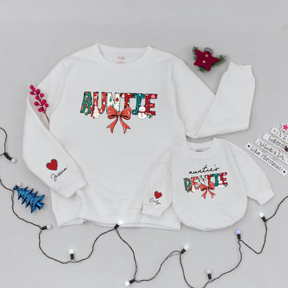 Auntie & Bestie Christmas Shirts: Trendy Family Matching Sweaters