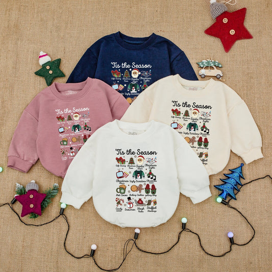 Personalized Christmas Bubble Romper: Baby's First Festive Outfit