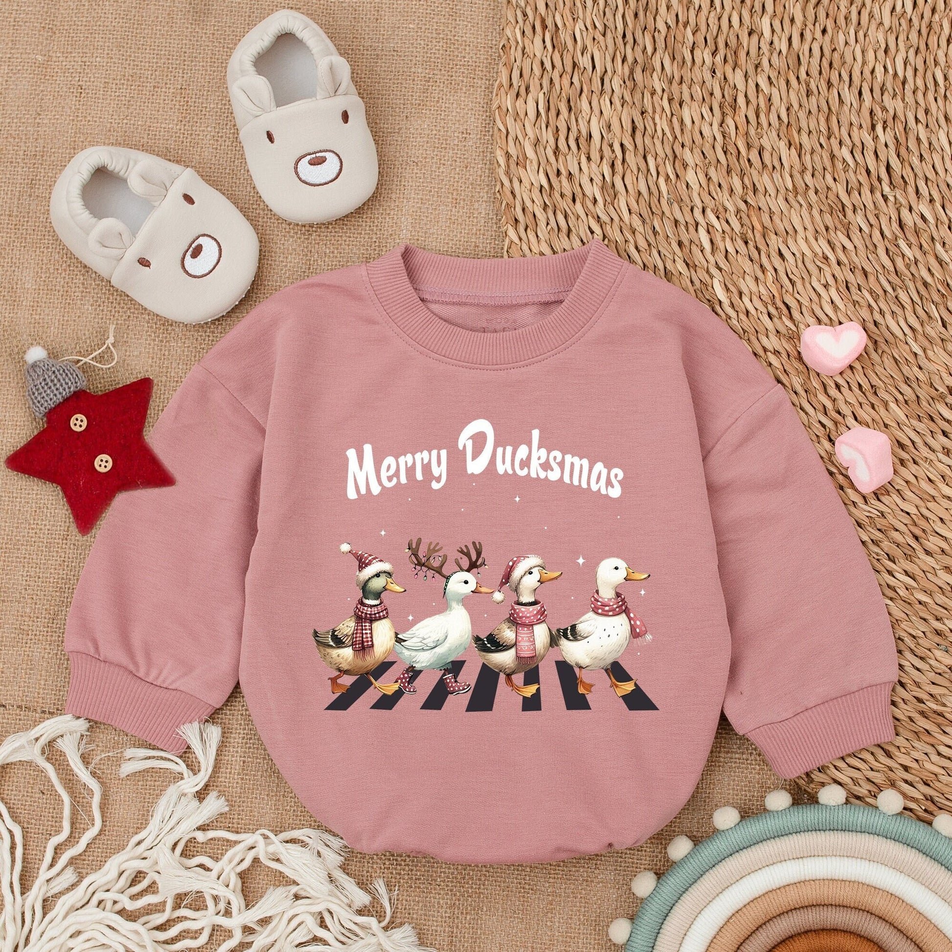Holiday Baby Bubble Romper – Cute Farm Animal Christmas Outfit