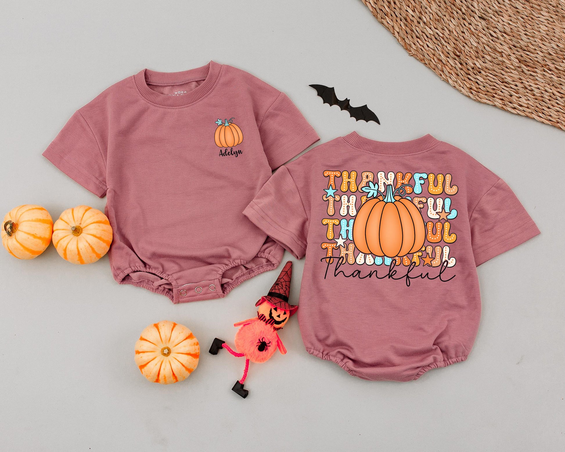 Personalized Baby Romper: First Thanksgiving Fall Outfit
