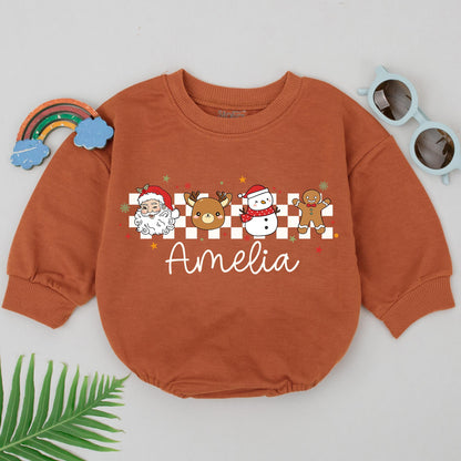 Custom Christmas Baby Romper: Personalized Gift for Newborns