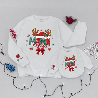 Matching Christmas Family Outfits: Mama, Mini Claus Sweaters & Rompers