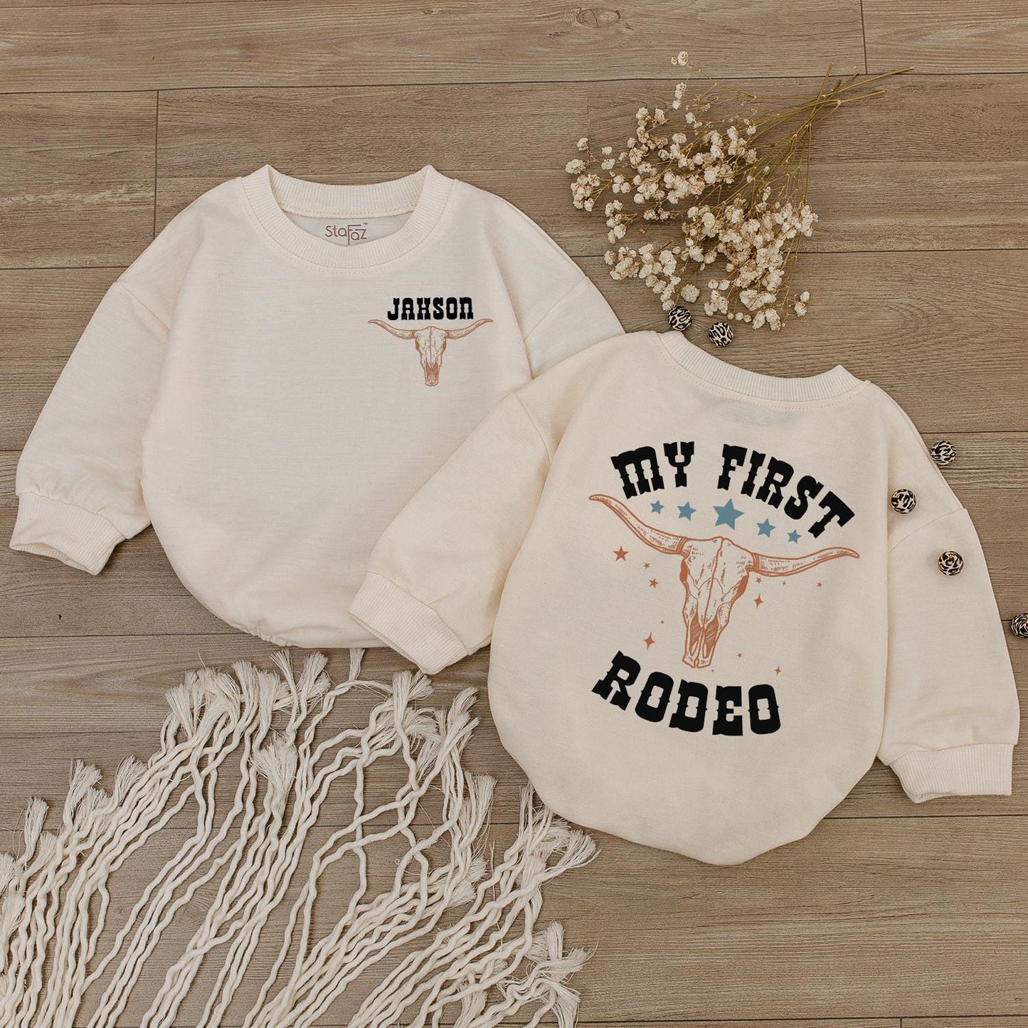 Baby's First Rodeo Birthday Romper - Gender Neutral Western Outfit