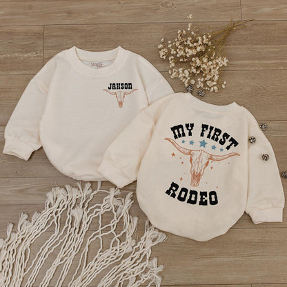 Baby's First Rodeo Birthday Romper - Gender Neutral Western Outfit