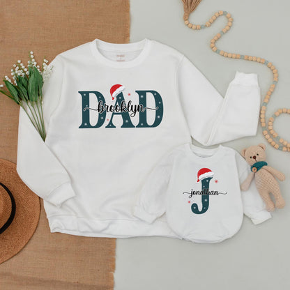 Matching Family Christmas Outfits: Monogrammed Sweaters & Bodysuits