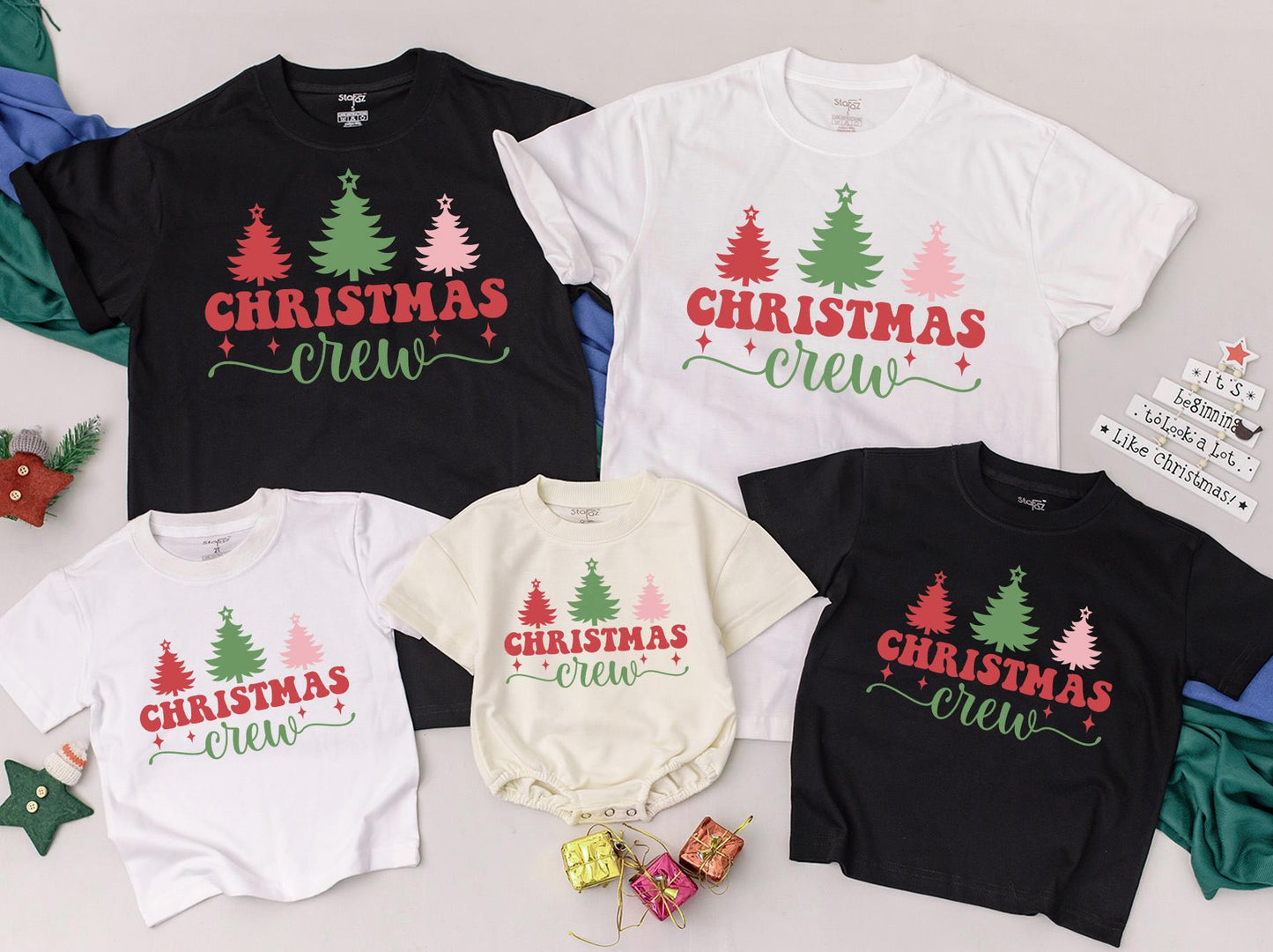 Family Christmas Tree Shirts | Matching Tees & Rompers for Holidays