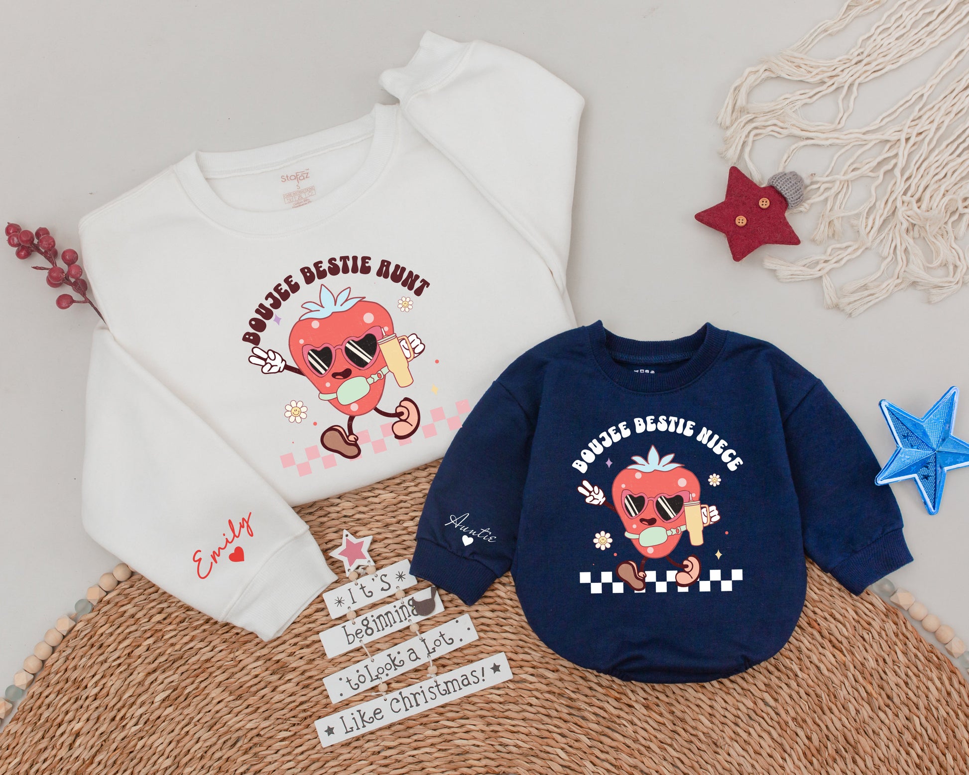 Auntie and Niece Berry Boujee Matching Shirts Set