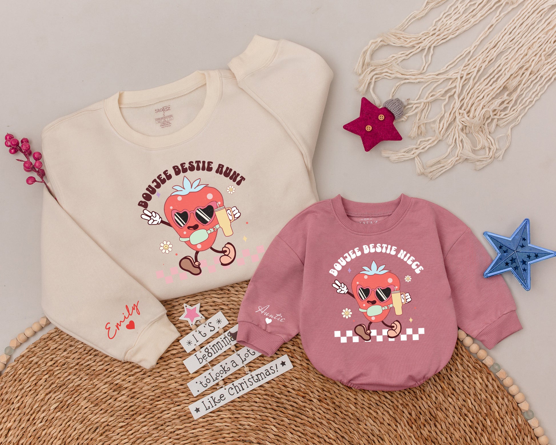 Auntie and Niece Berry Boujee Matching Shirts Set