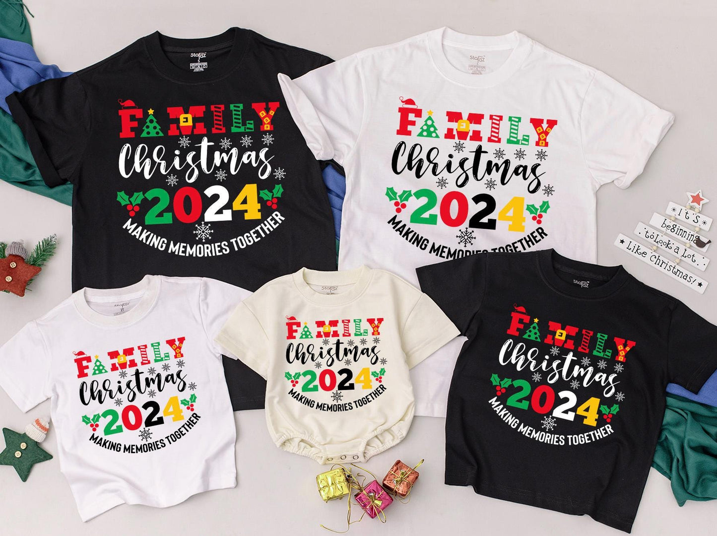 Festive Family Christmas Shirts & Baby Romper: Perfect Holiday Gifts