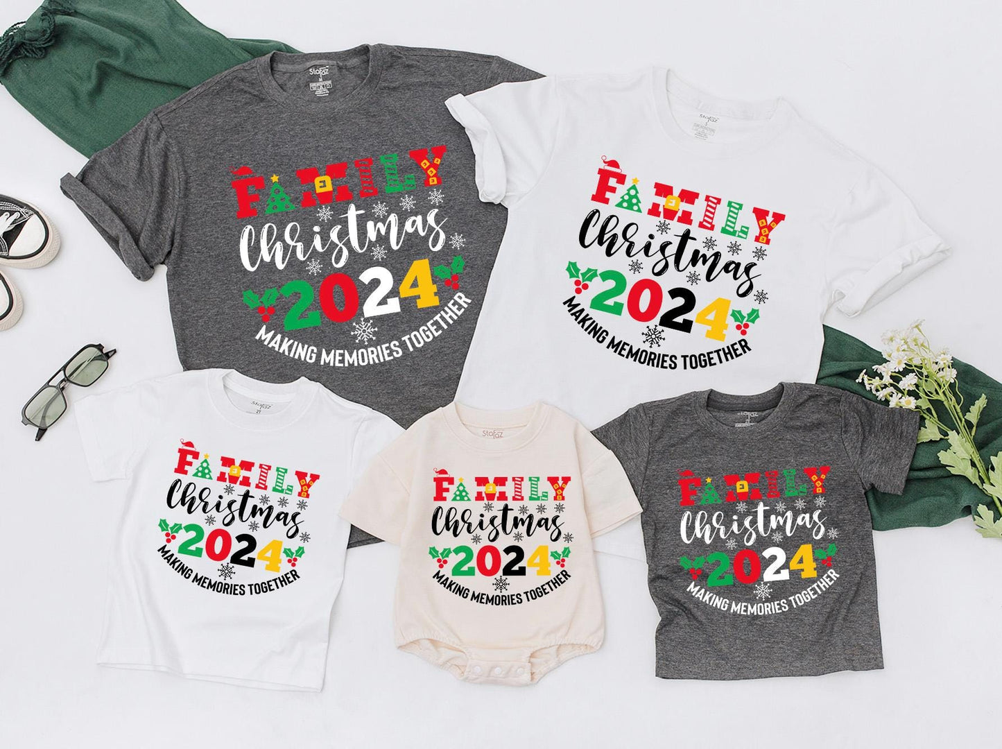 Festive Family Christmas Shirts & Baby Romper: Perfect Holiday Gifts