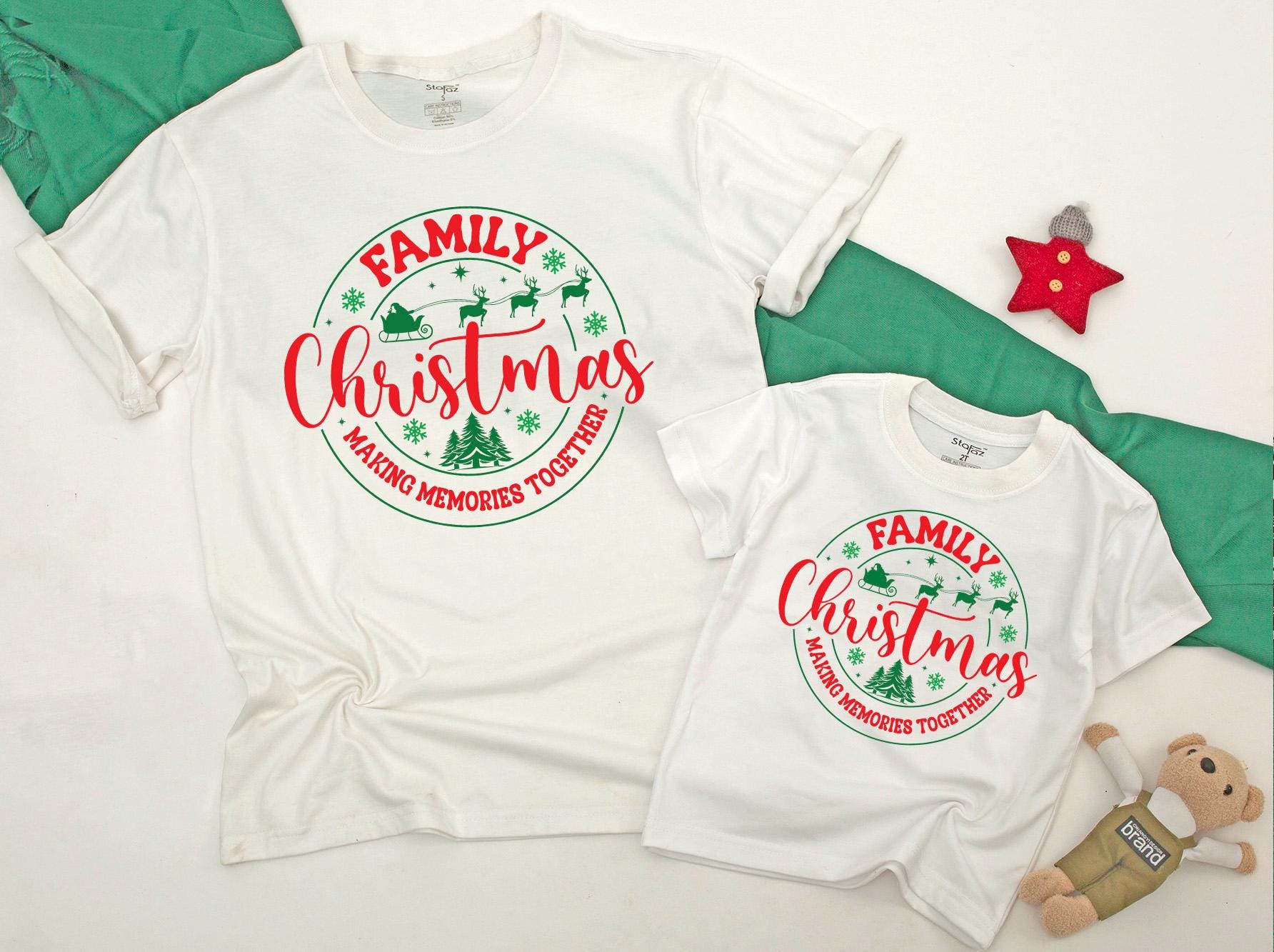 Festive Family Matching Shirts & Baby Rompers: Holiday Memories