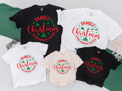 Festive Family Matching Shirts & Baby Rompers: Holiday Memories