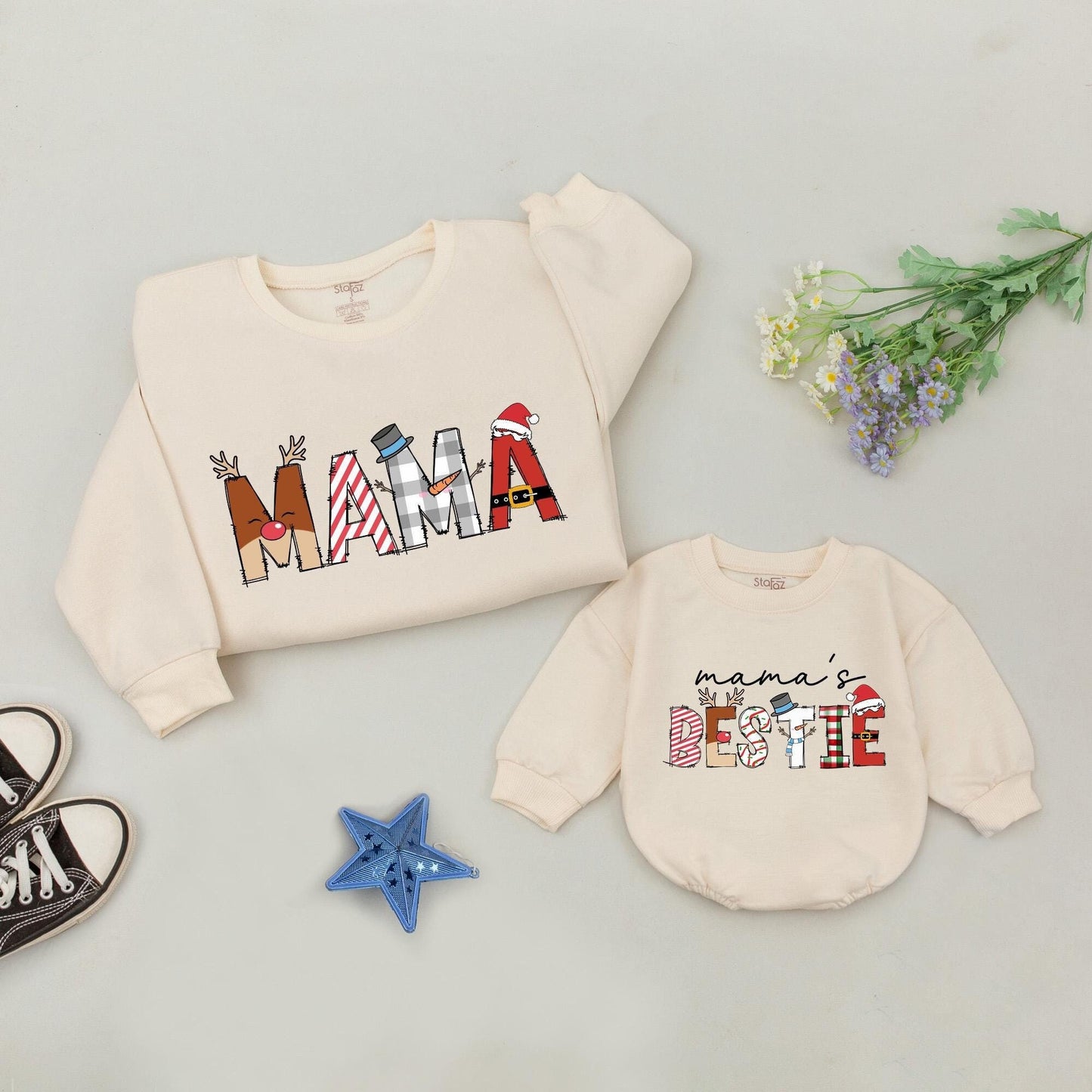 Matching Mama & Bestie Sweatshirts: Festive Family Outfits for All