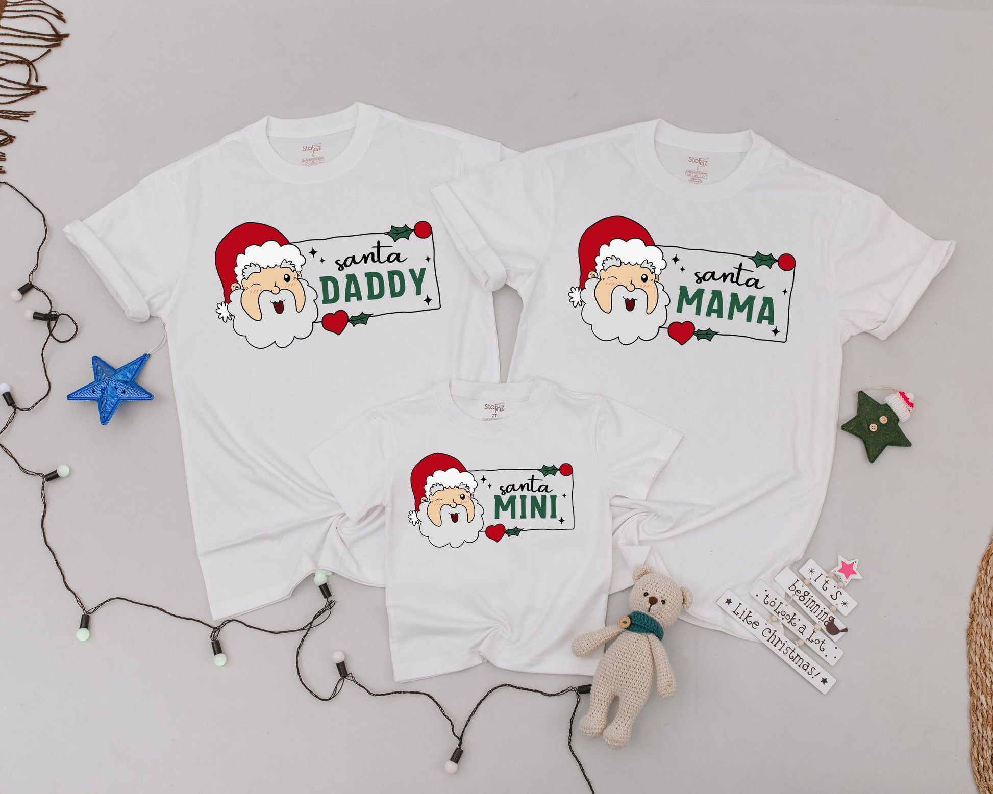 Vintage Santa Family Christmas Tees: Custom Holiday Apparel Set