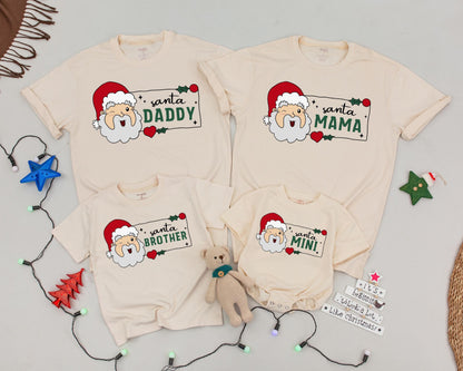 Vintage Santa Family Christmas Tees: Custom Holiday Apparel Set