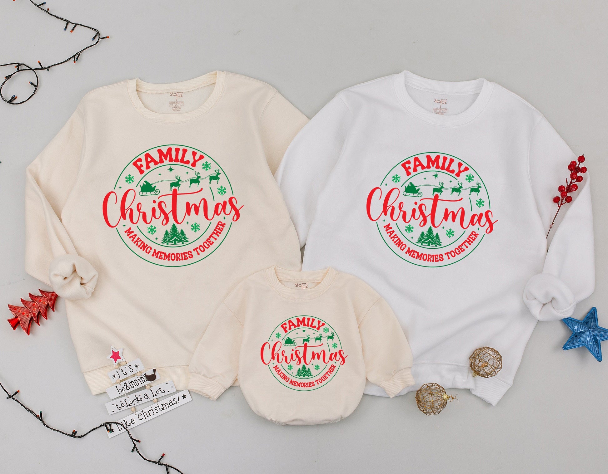 Matching Family Christmas Sweatshirts | Mommy, Daddy & Me Outfits