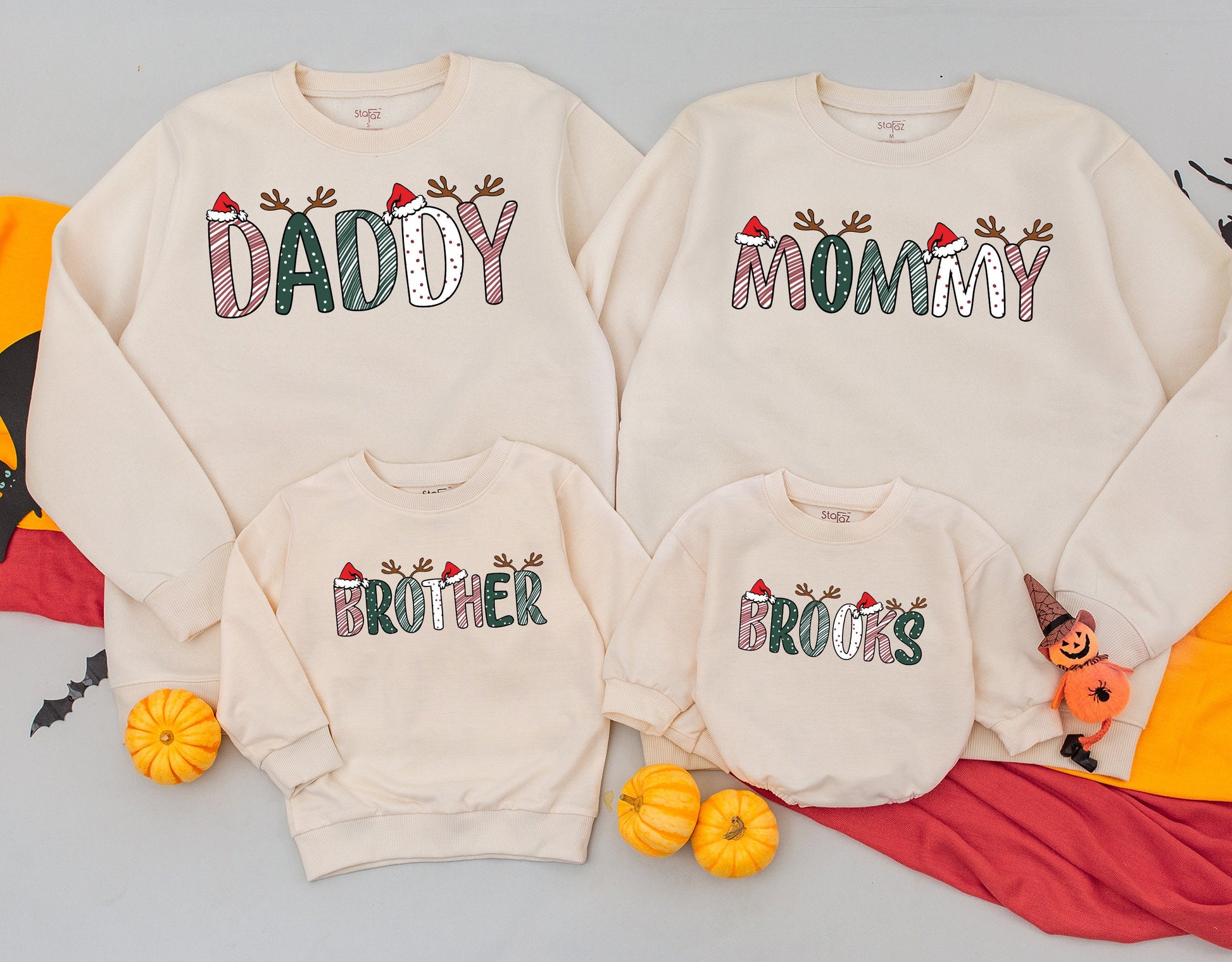 Matching Family Christmas Sweatshirt - Personalized Holiday Tops