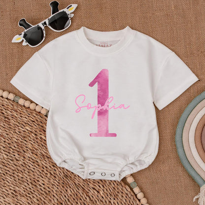 Custom 1st Birthday Outfit, Personalized Baby Romper, Unique Gift