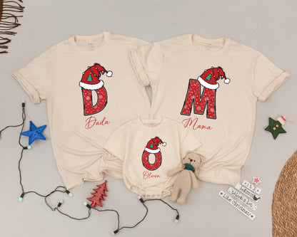 Custom Name Family Christmas Shirts: Vintage Matching Holiday Pajamas