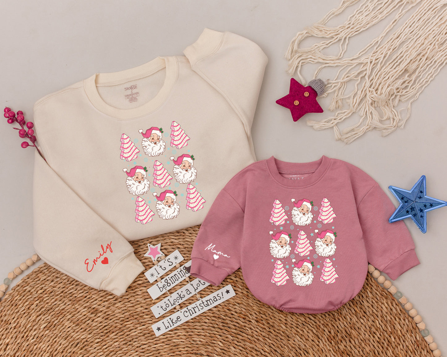 Festive Family Christmas Sweatshirts: Snacks & Matching Holiday Gifts