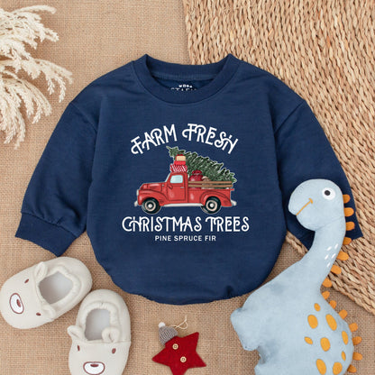 Cozy Christmas Baby Romper: Festive First Outfit for Santa’s Little Helper